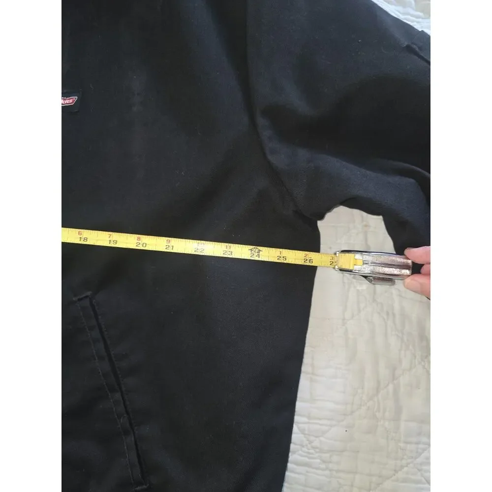 Dickies Mechanics Jacket Mens XL Black Quilted Lined Canvas Coat workwear skate